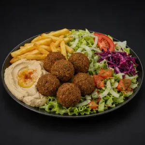 Assiette vegan falafel